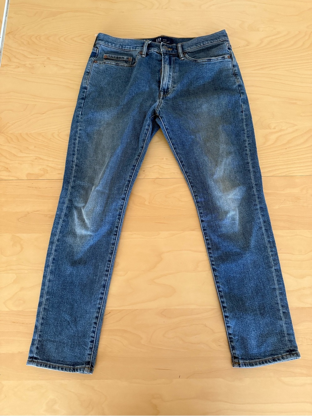 GAP Men's Dark Blue Slim Straight Jeans